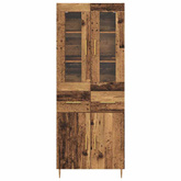 Highboard 2 szt. Stare drewno 69,5 x 34 x 180 cm