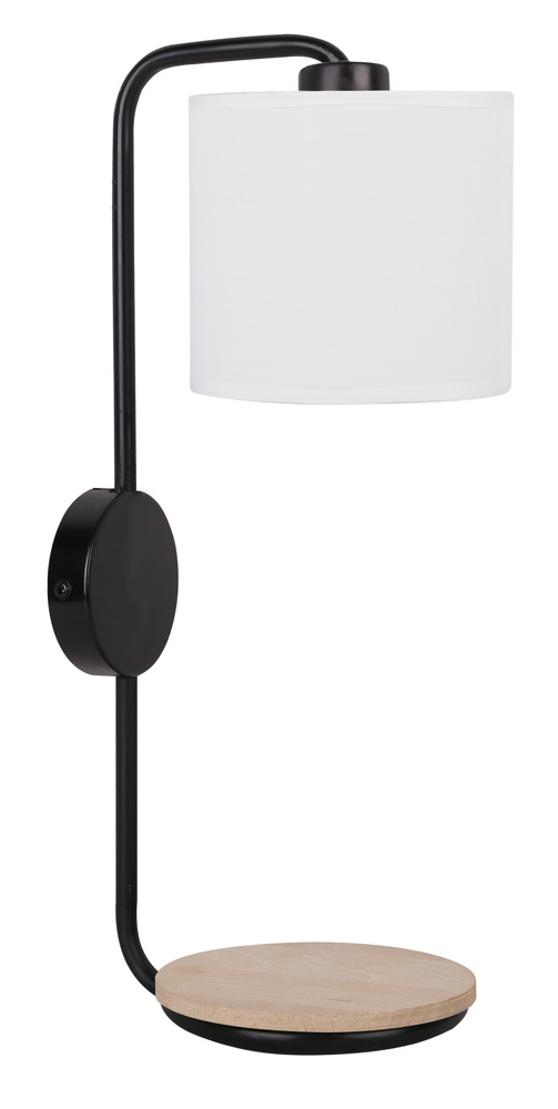Kinkiet czarny z półką 1xE14 Alpine Candellux 21-76694