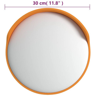 vidaXL Wypukłe lustro drogowe, pomarańczowe, Ø30 cm, poliwęglan