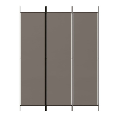 Parawan 3-panelowy, antracytowy, 150x200 cm, tkanina