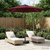 Parasol ogrodowy z oświetleniem LED i podstawą 230 x 230 cm