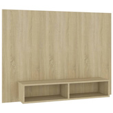 vidaXL Wisząca szafka pod TV, dąb sonoma, 120x23,5x90 cm