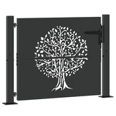 Brama ogrodowa 110 x 105 cm Stal Malowana Proszkowo Zamykane
