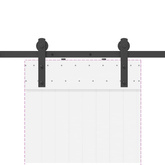 System do montażu drzwi przesuwnych, 183 cm, stal, czarny