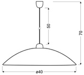 Lampa wisząca biała szklana Malibu 31-84067