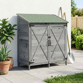 Shed ogrodowy Szary 106 x 56 x 113,5 cm Drewno Świerkowe