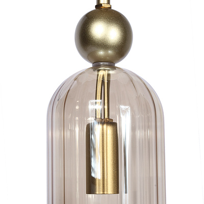 Lampa Dekoracyjna Ścienna Kinkiet Szklana AM204 1xE14 Złota Regina