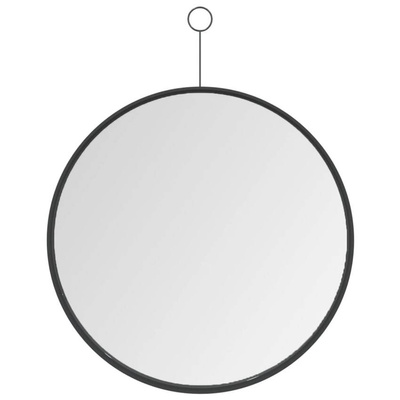 vidaXL Lustro ścienne z zawieszką, czarne, 40 cm