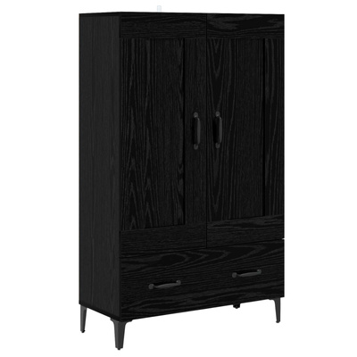 Highboard Czarny dąb 70 x 31 x 115 cm Drewno inżynieryjne