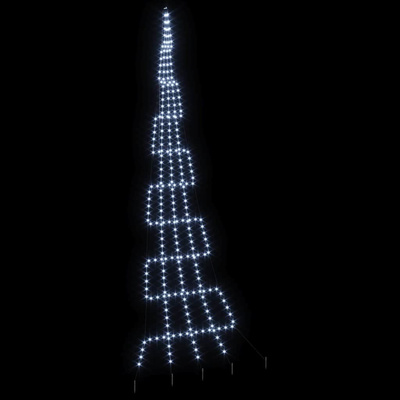 Ledowa Choinka Bożonarodzeniowa z Kolcami do Ziemi 511 cm Metal