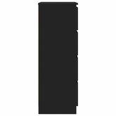 Komoda, czarna, 60x35x98,5 cm, materiał drewnopochodny