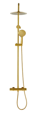 DESZCZOWNIA Z BATERIĄ TERMOSTATYCZNĄ GOLD INVENA TREND ZŁOTA