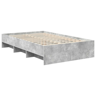 Ramka łóżka Betonowy szary 120 x 190 cm Drewno inżynieryjne