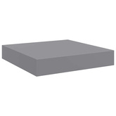 vidaXL Półki ścienne, 4 szt., szare, 23 x 23,5 x 3,8 cm, MDF
