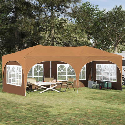 Namiot imprezowy rozkładany 575 x 288 x 245 cm Beżowy