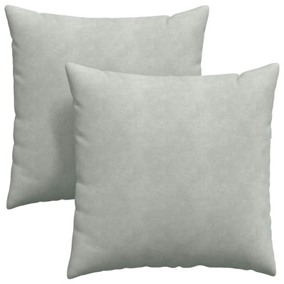 Poduszki na sofę 2 pcs Jasnoszary 80 x 80 cm Tkanina sztruksowa