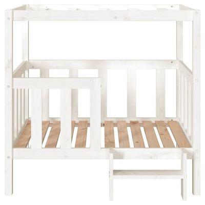 vidaXL Legowisko dla psa, białe, 105,5x83,5x100cm, lite drewno sosnowe