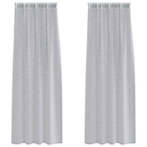 Firany Voile 2 pcs Ciemnoszary 225 x 140 cm Poliester