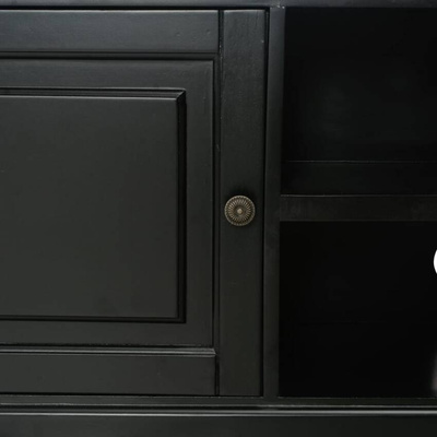 vidaXL Szafka pod TV, czarna, 90x30x40 cm, drewniana