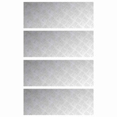 Stopień Prostokątny 4 pcs Srebrny 80 x 30 cm Aluminium
