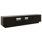 Szafka pod TV z oświetleniem LED, czarna, 180x35x40 cm