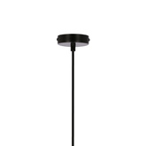 Dunca Lampa Wisząca 25 Czarny 1X40 E27 Klosz Jasny Dębowy