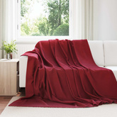 Koce narzutowe 6 pcs Bordeaux Czerwony 240 x 220 cm Polar