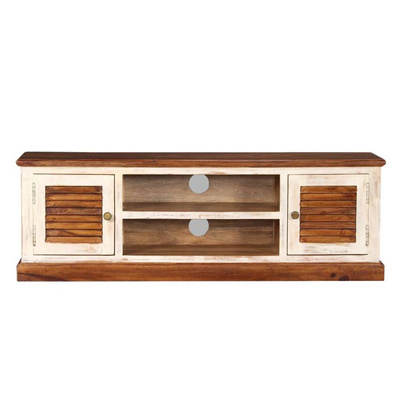 vidaXL Szafka pod TV, lite drewno Sheesham i mango, 120x30x40 cm