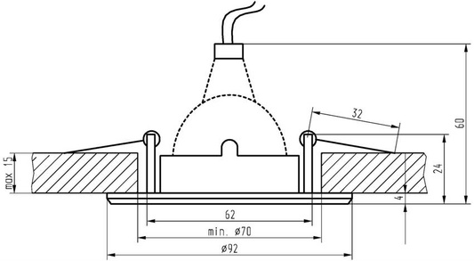 Oprawa stropowa Candellux satyna nikiel ruchoma okrągła
