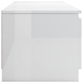 vidaXL Szafka pod TV, wysoki połysk, biała, 140x40x35,5 cm