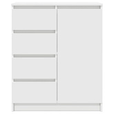 Komoda z szufladami Biała 71x35x84 cm Drewno klejone