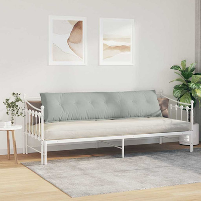 Poduszka na plecy Jasnoszary 200 x 50 cm Tkanina sztruksowa