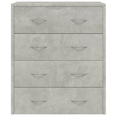 Komoda z 4 szufladami, 60 x 30,5 x 71 cm, szarość betonu