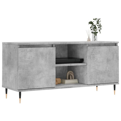 vidaXL Szafka pod TV, szarość betonu, 104x35x50 cm model standard