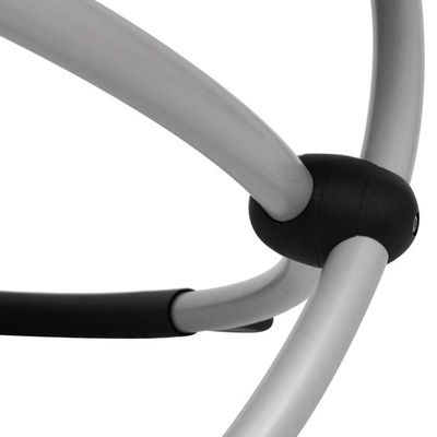 vidaXL Leżak z geometryczną ramą stalowy, taupe