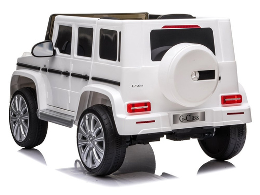Samochód na akumulator Mercedes G500 Światla LED MP3 Pilot  biały