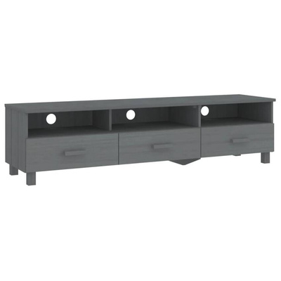 vidaXL Szafka pod TV HAMAR, ciemnoszara, 158x40x40 cm, drewno sosnowe