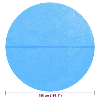 Plandeka na okrągły basen 488 cm PE niebieska