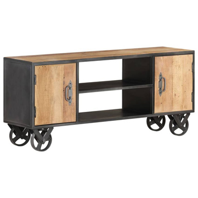 vidaXL Szafka pod TV, 110 x 30 x 49 cm, lite drewno z odzysku