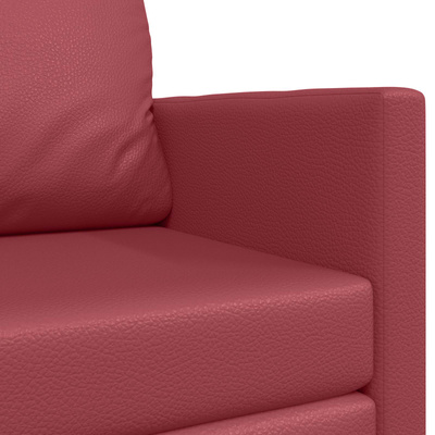 Sofa Bed Czerwone wino 124 x 71 x 78 cm Sztuczna skóra