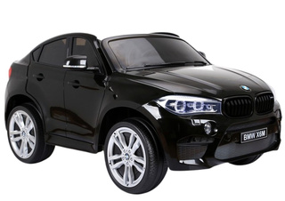 Auto Na Akumulator Nowe BMW X6M SUV Światła LED MP3 Czarne Lakierowane