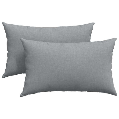 Poduszki na sofę 2 pcs Jasnoszary 50 x 30 cm tkanina