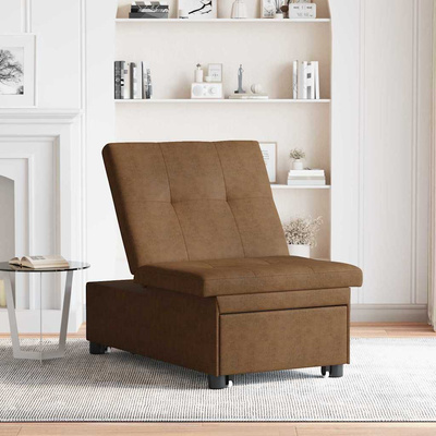 Sofa Bed Brązowy 194 x 67 x 82 cm Tkanina Huahua