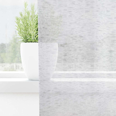 Firany Voile 2 pcs Jasnoszary 140 x 140 cm Poliester