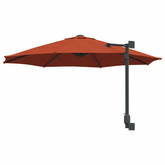 Parasolka ogrodowa terakota 248 x 248 x 148 cm Poliester i Stal