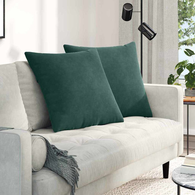 Poduszki na sofę 2 pcs Ciemna zieleń 80 x 80 cm