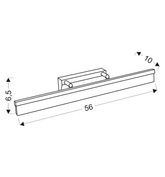 Kinkiet łazienkowy chrom LED 10W 4000K regulowany Valc Candellux 21-72870