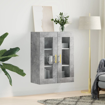 vidaXL Szafka wisząca, szarość betonu, 69,5x34x90 cm wariant 7