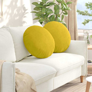 Poduszki na siedziska 2 pcs Żółty ?50 x 19 cm Aksamit