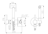 bateria bidetowa chrom Invena Podtynkowa